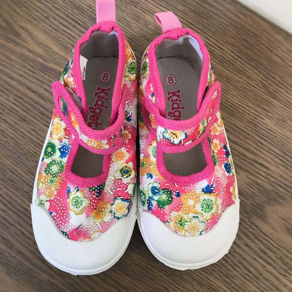 Floral Mary Jane Sneakers Size 8